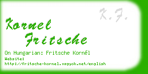 kornel fritsche business card